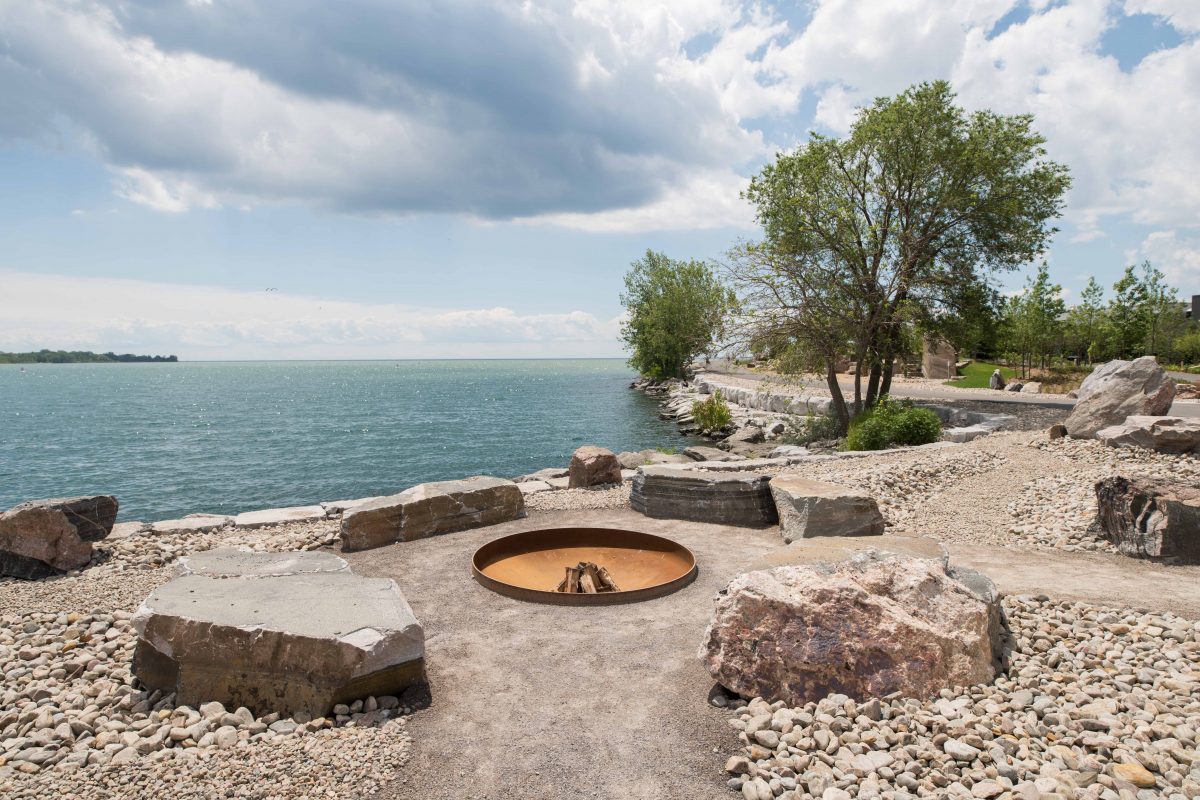 Trillium Park — waterfront fire pit